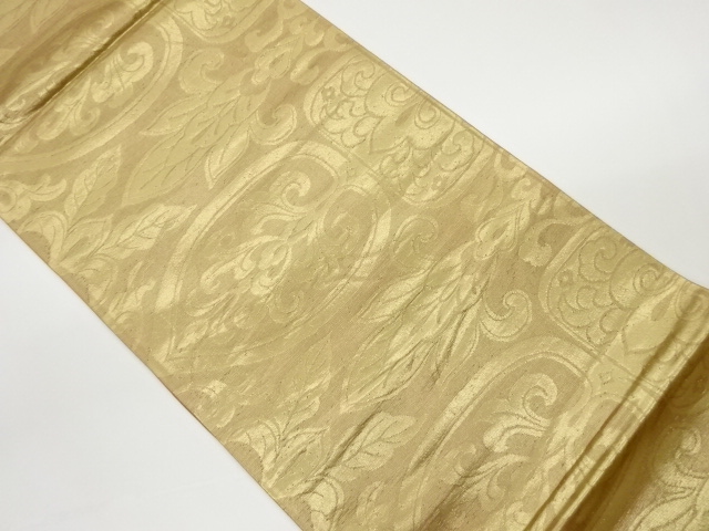 JAPANESE KIMONO / VINTAGE FUKURO OBI / WOVEN ABSTRACT ARABESQUE